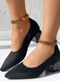 All Season Casual Plain Mesh Fabric Shallow Shoes