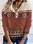 Plus size Knitted V Neck Casual Loose T-Shirt