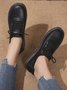 All Season Pu Casual Plain Shallow Shoes