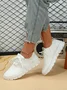 Women Breathable Lace-Up Flyknit Sneakers