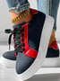 All Season Pu Contrast Stitching Casual Skate Shoes