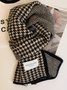 Casual Houndstooth Warmth Knitted Scarf