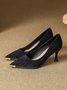 Women Minimalist Metal Pointed Toe Stiletto Heel Shallow Pumps