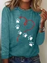 Funny Dog Simple Heart Long Sleeve Shirt