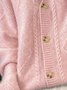 Casual Wool/Knitting Plain Cardigan（Can Be Worn Up To A Weight Of 145 Pounds)