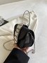Sparkling Rhinestone Party Satin Clutch Bag Metal Ring Handbag with Chain Strap