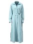 Simple Regular Fit Plain Dress With No Belt