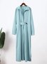 Simple Regular Fit Plain Dress With No Belt