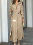 Simple Regular Fit Plain Dress With No Belt