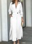 Simple Regular Fit Plain Dress With No Belt