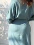 Simple Regular Fit Plain Dress With No Belt