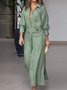 Simple Regular Fit Plain Dress With No Belt