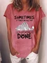 Funny Cat Some Times It Takes Me All Day To get Nothing Done Cotton-Blend T-Shirt