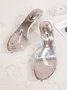 Transparent PVC Clear Chunky Heel Mule Sandals