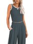 Sports Regular Fit Crew Neck Two-Piece Set