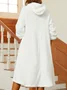 Loose Fluff/Granular Fleece Fabric Hoodie Casual Dress