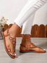 Plain Casual Wedge Heel Summer Sandal