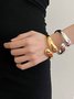 Women Minimalist Irregular Metal Cuff Bangle