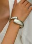 Women Minimalist Irregular Metal Cuff Bangle