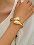 Women Minimalist Irregular Metal Cuff Bangle