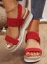 Linen Casual Summer Wedge Heel Sandal