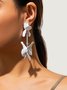 Creative Metal Flower Dangle Earrings