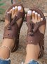 Plain Pu Casual Summer Sandal