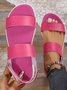 Pu Casual Plain Summer Sandal