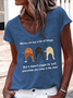 Women's Funny Money Can Buy A Lot Of Things But It Doesn'T Wiggle Casual V Neck Cotton-Blend T-Shirt
