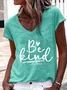 Women's Funny Saying Be Kind Of A Bitch Cotton-Blend Casual Text Letters T-Shirt