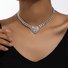 Cross-border European and American style new hot-selling versatile heart-shaped pendant winter necklace female Internet celebrity clavicle chain jewelry