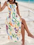 Geometric Vacation Scramble Dress With No