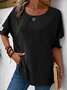 Casual Loose Plain Shirt