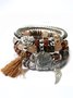 Women Boho Plain All Season Metal Music Festival Metal Chain Bracelets Bracelets