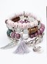 Women Boho Plain All Season Metal Music Festival Metal Chain Bracelets Bracelets