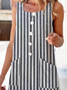 Casual Square Neck Loose Bib Pants With No
