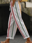 Loose Casual Color Block Pants