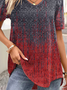 Jersey Loose Casual Ethnic T-Shirt