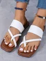 Summer Casual Leather Plain Sandal