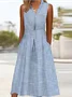 Casual Cotton Loose Dress With No