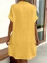 Casual Plain Summer Daily Short Sleeve Regular Dresses