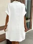 Casual Plain Summer Daily Short Sleeve Regular Dresses