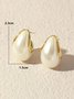 1pair Elegant Geometric Shape Faux Pearl Earrings