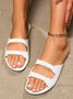 Casual Plain Summer Slide Sandals