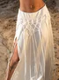 Cotton Loose Woven Tassel Boho Skirt