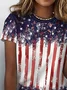 Independence Day Crew Neck Casual T-Shirt