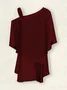 Casual Loose One Shoulder Two-Piece Set
