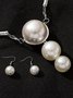 Exaggerated Imitation Pearl Party Jewelry Set