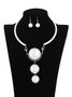 Exaggerated Imitation Pearl Party Jewelry Set