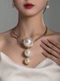 Exaggerated Imitation Pearl Party Jewelry Set